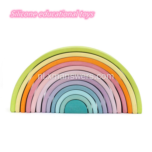 Silicone Rainbow Building Blocks gebogen bouwstenen